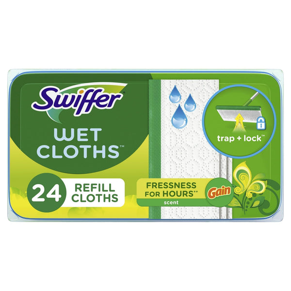 Swiffer Sweeper Wet Mopping Cloths, Gain Original, 24 Count EasyOptionXY LLC