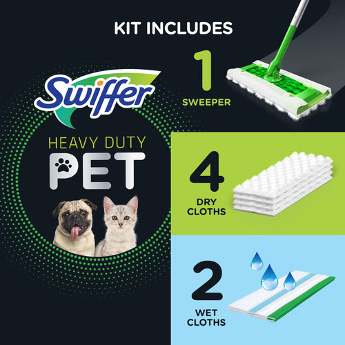 Swiffer Sweeper Pet 2-in-1, Dry & Wet Multi-Surface Floor Cleaner EasyOptionXY LLC