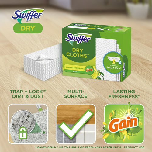 Swiffer Sweeper Dry Sweeping Pad Floor Cleaner Refills for Dust Mop, Gain, 32 Count EasyOptionXY LLC
