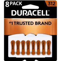 Duracell Hearing Aid Batteries with Easy-Fit Tab, Size 312, 8 Ct EasyOptionXY LLC