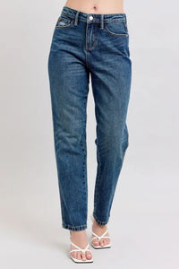 Judy Blue Full Size High Waisted Rigid Magic Non-destroy Straight Leg Jeans HTO Apparel