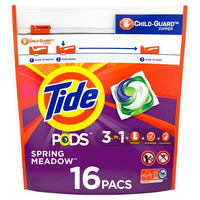 Tide PODS Liquid Laundry Detergent Pacs; Spring Meadow 16 Count EasyOptionXY LLC