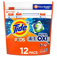 Tide PODS Ultra Oxi Liquid Laundry Detergent Pacs; 12 Count EasyOptionXY LLC