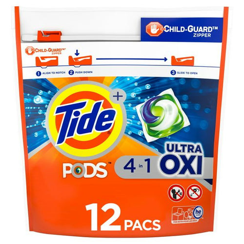Tide PODS Ultra Oxi Liquid Laundry Detergent Pacs; 12 Count EasyOptionXY LLC