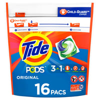 Tide Pods Liquid Laundry Detergent Pacs; 16 Count EasyOptionXY LLC