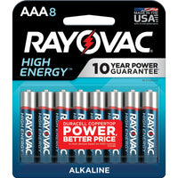 Rayovac High Energy AAA Batteries (8 Pack), Triple A Batteries EasyOptionXY LLC