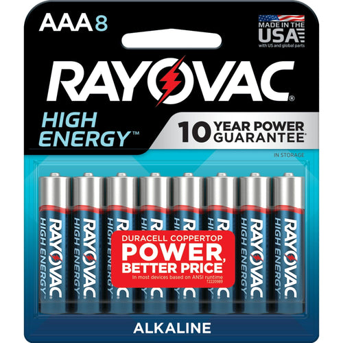 Rayovac High Energy AAA Batteries (8 Pack), Triple A Batteries EasyOptionXY LLC