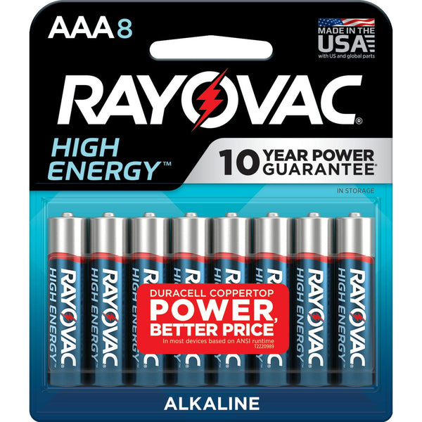 Rayovac High Energy AAA Batteries (8 Pack), Triple A Batteries EasyOptionXY LLC