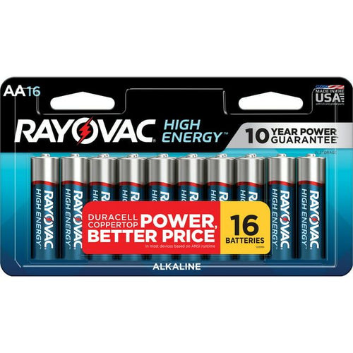 Rayovac High Energy AA Batteries (16 Pack), Double A Batteries EasyOptionXY LLC
