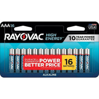 Rayovac High Energy AAA Batteries (16 Pack), Triple A Batteries EasyOptionXY LLC