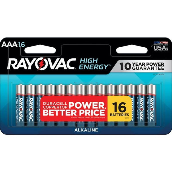 Rayovac High Energy AAA Batteries (16 Pack), Triple A Batteries EasyOptionXY LLC