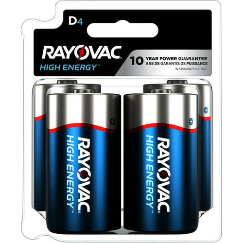 Rayovac High Energy D Batteries (4 Pack), Alkaline D Cell Batteries EasyOptionXY LLC