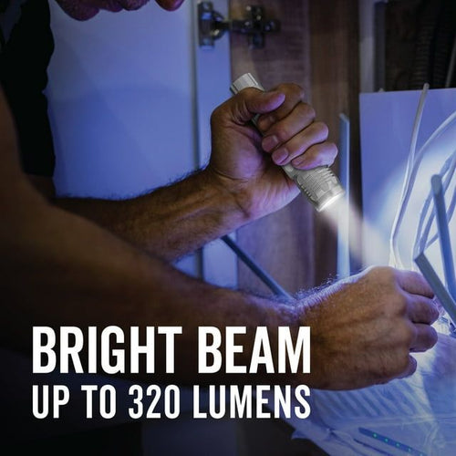 Rayovac Metal Rechargeable LED Flashlight with USB Charging Cable, 300 Lumens, 18650 Battery EasyOptionXY LLC