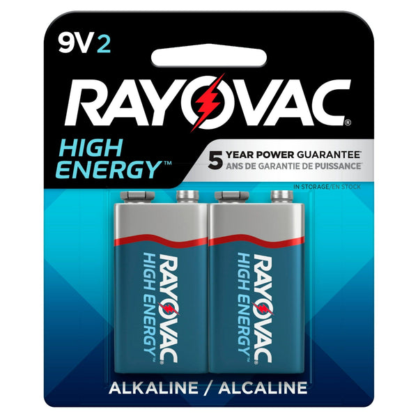 Rayovac High Energy 9V Batteries (2 Pack), Alkaline 9 Volt Batteries EasyOptionXY LLC