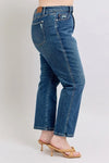 Judy Blue Full Size High Waisted Rigid Magic Non-destroy Straight Leg Jeans HTO Apparel