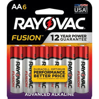 Rayovac Fusion AA Batteries (6 Pack), Double A Alkaline Batteries EasyOptionXY LLC