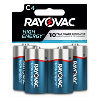 Rayovac High Energy C Batteries (4 Pack), Alkaline C Cell Batteries EasyOptionXY LLC