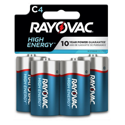 Rayovac High Energy C Batteries (4 Pack), Alkaline C Cell Batteries EasyOptionXY LLC