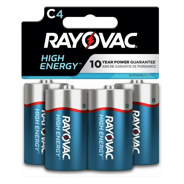 Rayovac High Energy C Batteries (4 Pack), Alkaline C Cell Batteries EasyOptionXY LLC