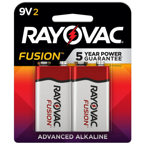 Rayovac Fusion 9V Batteries (2 Pack), Alkaline 9 Volt Batteries EasyOptionXY LLC