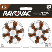 Rayovac Size 312 Hearing Aid Batteries (32 Pack), Size 312 Batteries EasyOptionXY LLC