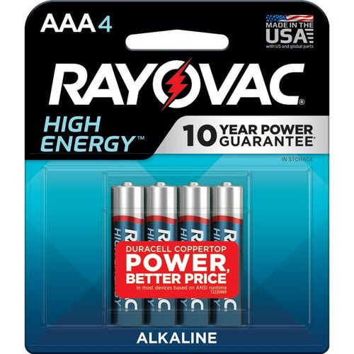 Rayovac High Energy AAA Batteries (4 Pack), Triple A Batteries EasyOptionXY LLC