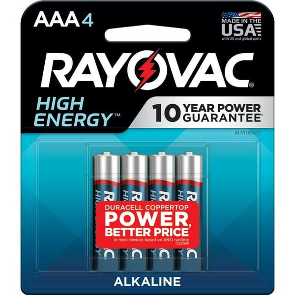 Rayovac High Energy AAA Batteries (4 Pack), Triple A Batteries EasyOptionXY LLC