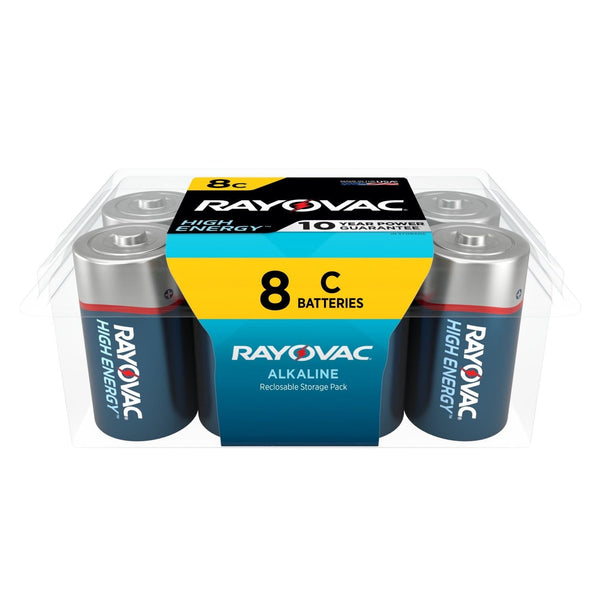 Rayovac High Energy C Batteries (8 Pack), Alkaline C Cell Batteries EasyOptionXY LLC