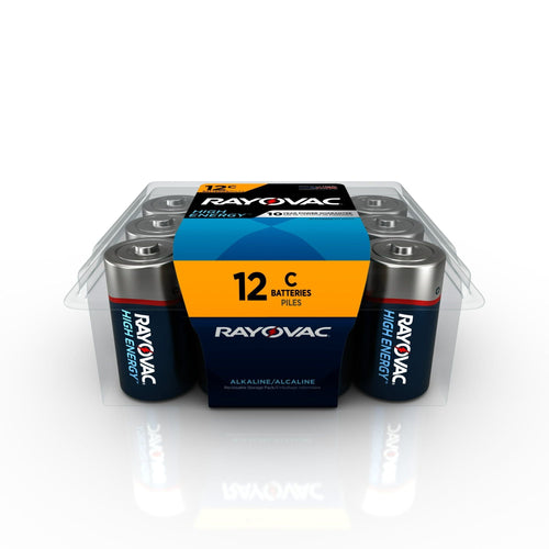 Rayovac High Energy C Batteries (12 Pack), Alkaline C Cell Batteries EasyOptionXY LLC