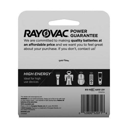 Rayovac High Energy AA Batteries (10 Pack), Double A Batteries EasyOptionXY LLC
