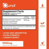 Qunol Turmeric Curcumin Capsules (120 Count) with Ultra High Absorption, 1000mg Joint Support Herbal Supplement EasyOptionXY LLC