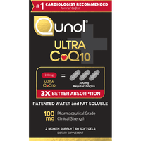 Qunol Ultra CoQ10 Softgels (60 Count) with 3x Better Absorption, Antioxidant for Heart Health, 100mg Natural Supplement Form of Coenzyme Q10 EasyOptionXY LLC