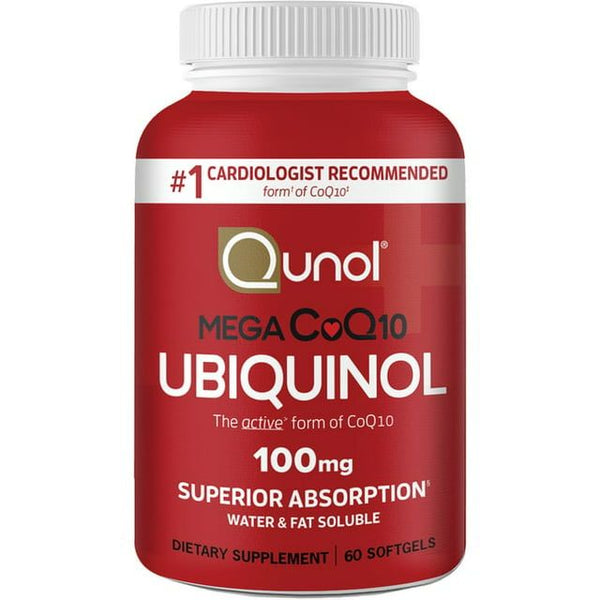 Qunol Mega Ubiquinol CoQ10 Softgels (60 Count) with Superior Absorption, Antioxidant for Heart Health, Active Form of Coenzyme Q10, 100mg Supplement EasyOptionXY LLC