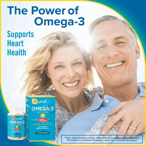 Qunol Mini Omega-3 Fish Oil (60 count) Heart Health Support With 1000mg Wild Caught Omega-3 Fatty Acids (Including EPA & DHA) EasyOptionXY LLC