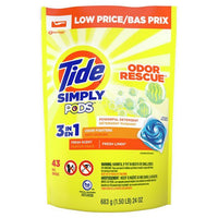 Tide Simply PODS Odor Rescue Laundry Detergent Pacs; Fresh Scent 43 ct EasyOptionXY LLC