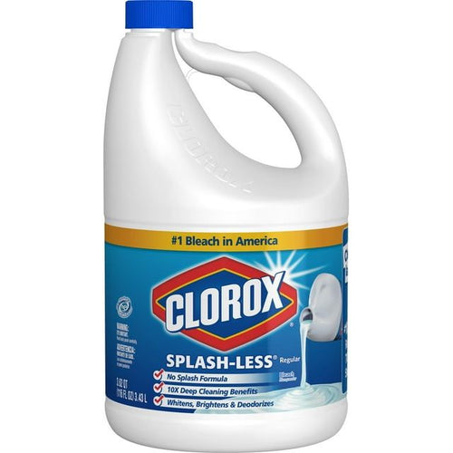 Clorox Splash-Less Liquid Bleach, Regular, 116 oz Bottle EasyOptionXY LLC