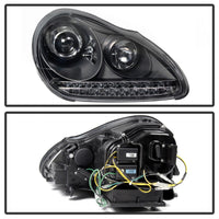 Spyder Porsche Cayenne 03-06 Projector Xenon/HID Model- DRL LED Blk PRO-YD-PCAY03-HID-DRL-BK OffRoadUSA.com