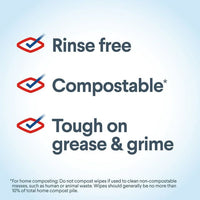 Clorox Free & Clear Compostable Cleaning Wipes, Fragrance Free, 75 Count EasyOptionXY LLC