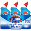 Clorox Toilet Bowl Cleaner with Bleach, Rain Clean - 24 Ounces, 3 Pack EasyOptionXY LLC