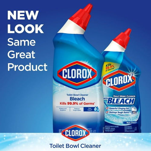 Clorox Toilet Bowl Cleaner with Bleach, Rain Clean - 24 Ounces, 3 Pack EasyOptionXY LLC
