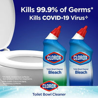 Clorox Toilet Bowl Cleaner with Bleach, Rain Clean - 24 Ounces, 3 Pack EasyOptionXY LLC