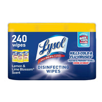 Lysol Disinfectant Wipes, Multi-Surface Antibacterial Cleaning Wipes, For Disinfecting and Cleaning, Lemon and Lime Blossom, 240 Count (Pack of 3) EasyOptionXY LLC