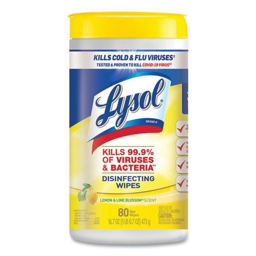 Lysol Disinfectant Wipes, Multi-Surface Antibacterial Cleaning Wipes, For Disinfecting and Cleaning, Lemon and Lime Blossom, 80 Count EasyOptionXY LLC