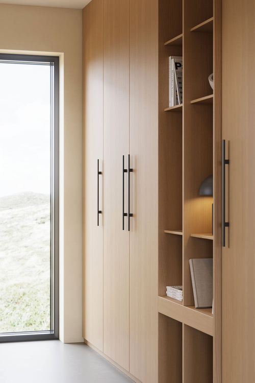 Lacquered Black Wood "Japan" Cabinet Knob and Drawer Pulls Euro • Knobs