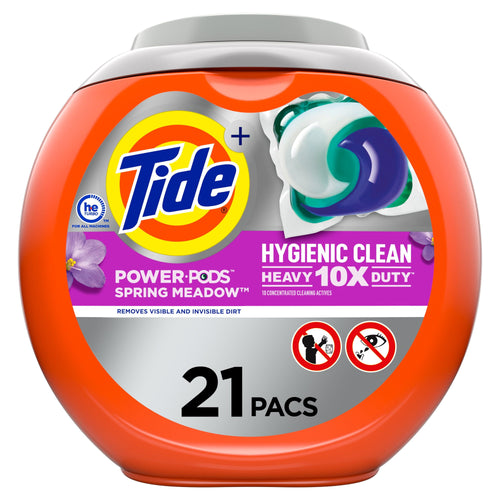 Tide Hygienic Clean Power Pods Laundry Detergent Pacs; Spring Meadow 21 Ct EasyOptionXY LLC