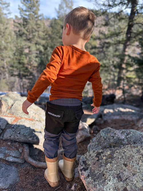Hiking pants- water resistant grey Keep the Littles Wild