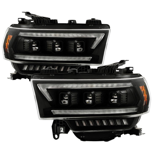 Spyder 19-22 Dodge Ram 2500/3500 (Halogen Model Only) Proj. Headlights (PRO-YD-DR19HDHALAP-SEQ-BK) OffRoadUSA.com