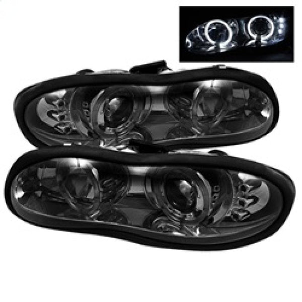 Spyder Chevy Camaro 98-02 Projector Headlights LED Halo LED Smke - Low H1 PRO-YD-CCAM98-HL-SM OffRoadUSA.com