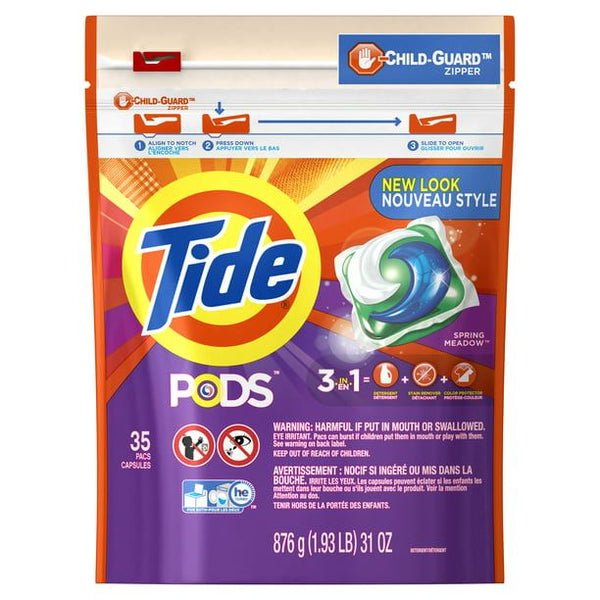 Tide PODS Spring Meadow Scent HE Turbo Liquid Detergent Pacs; 35 count EasyOptionXY LLC
