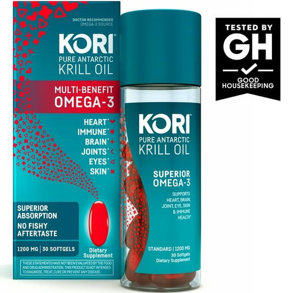 Kori Krill Oil Multi Benefit Omega-3 1200mg Dietary Supplement , 30 Softgels EasyOptionXY LLC
